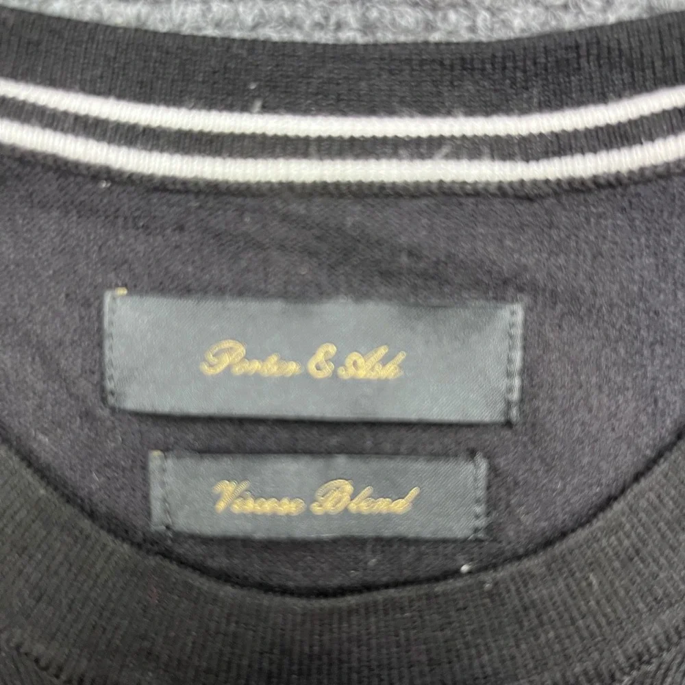 Porter & Ash Viscose Blend Knit Minimalist Black Short Sleeve Sweater